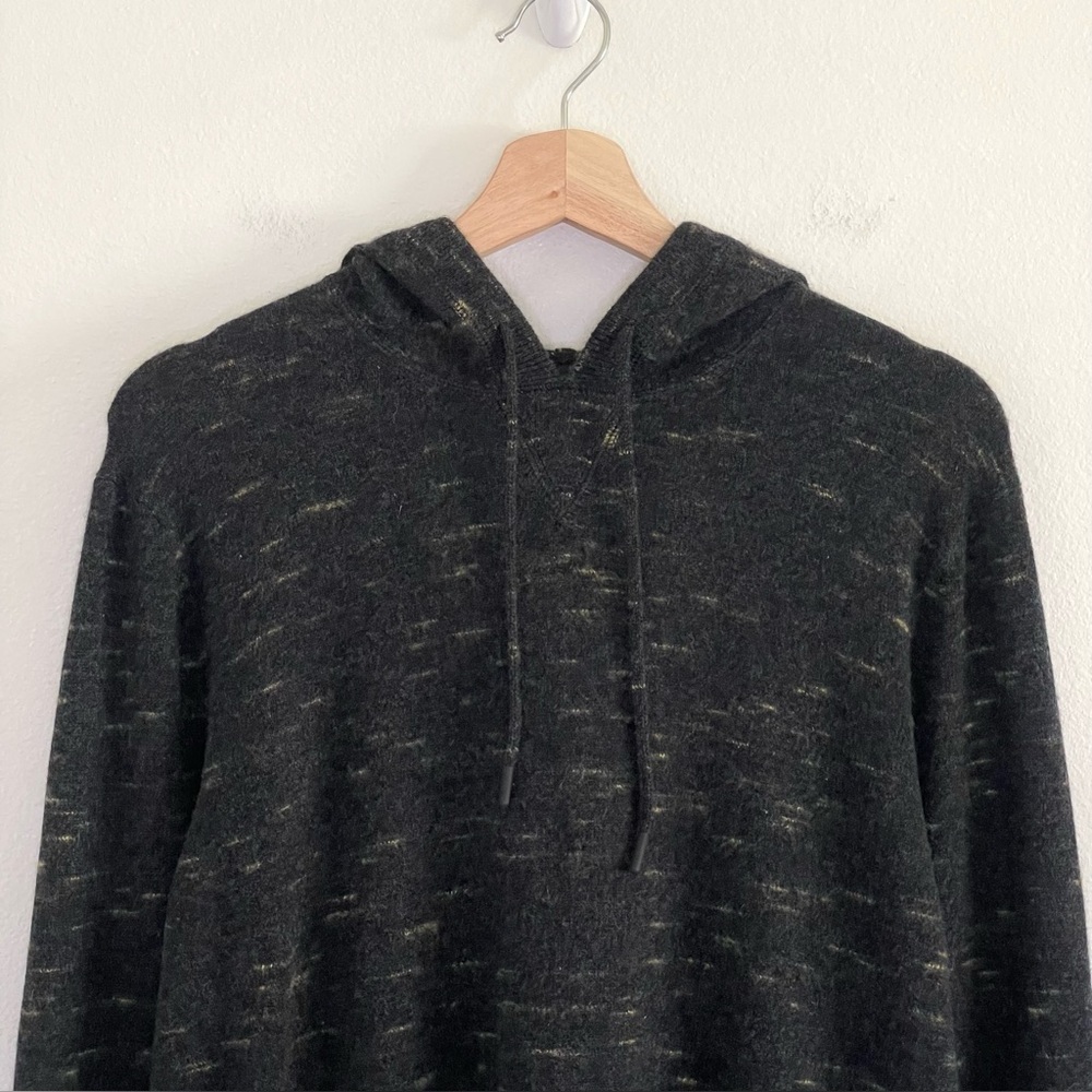 Club Monaco Cashmere Sweater Pullover Hoodie Charcoal Medium - Picture 3 of 13